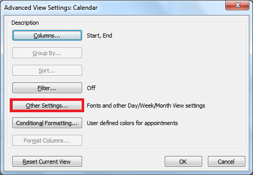 Customize the Outlook 2010 Calendar